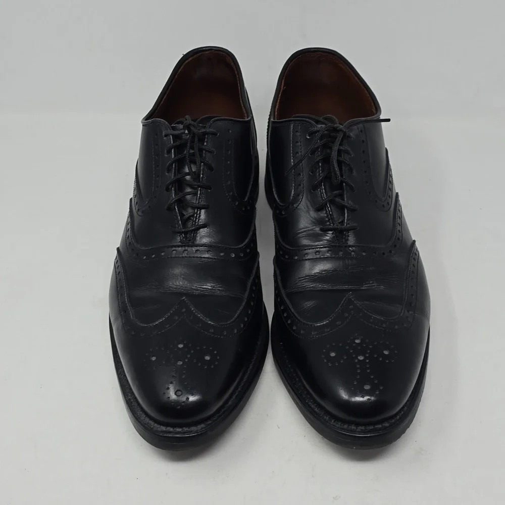Allen Edmonds Quinton Wingtip Black Leather Oxfords Men's Size 10.5D